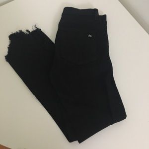 rag & bone shipwreck black capris size 24